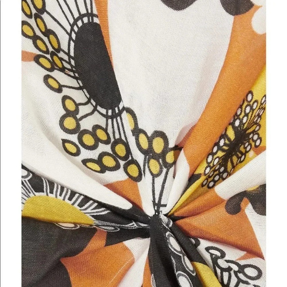 Dodo Bar Or Floral Halter Mini Dress - Black, White, Yellow - Picture 5 of 12